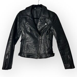 Romeo + Juliet Couture Black Faux Leather Jacket S